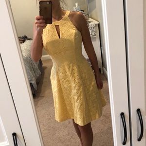 WHBM Lace Halter A-Line Dress